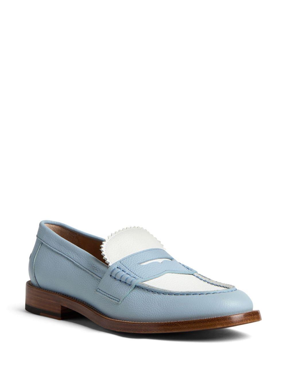 Dsquared2 two-tone leather loafers - Blue