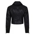 Dsquared2 cropped leather biker jacket - Black