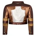 Dsquared2 colour-block leather racing jacket - Brown