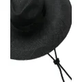 Ruslan Baginskiy monogram-appliqué wide-brim fedora hat - Black