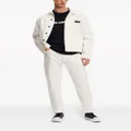 Karl Lagerfeld logo-appliqué denim shirt jacket - White