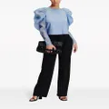 Karl Lagerfeld Hun Kim's Edit organza-sleeve top - Blue
