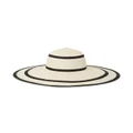 Karl Lagerfeld Signature striped hat - White