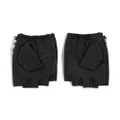 Karl Lagerfeld Signature pearl-embellished fingerless gloves - Black