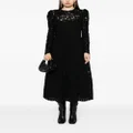 Elie Saab corded-lace midi dress - Black
