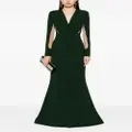 Elie Saab cut-out crepe gown - Green
