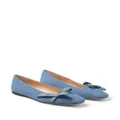 Jimmy Choo Veda bow-detail ballerina shoes - Blue
