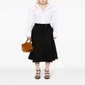 Carolina Herrera pleated cotton midi skirt - Black