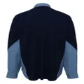 Toga panelled cotton shirt - Blue