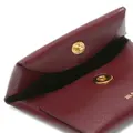 Jil Sander logo-stamp leather coin purse - Red