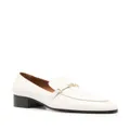Maje 35mm leather loafers - White