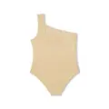 Michael Kors Kids logo-print one-shoulder swimsuit - Neutrals