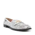 Love Moschino logo-plaque leather loafers - Silver