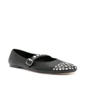 SANDRO Salna crystal-embellished ballerina shoes - Black