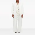 Victoria Beckham asymmetric double-layered blazer - White