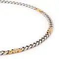 Alexander McQueen Seal logo-charm choker necklace - Silver
