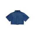 Diesel Kids logo-embroidered denim shirt - Blue