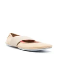 Camper Right Nina leather ballerina shoes - Neutrals