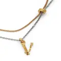 Versace double-chain pendant necklace - Gold