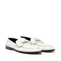 Versace Medusa-plaque leather loafers - White