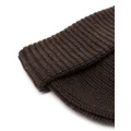Zanone ribbed-knitted cashmere beanie - Brown