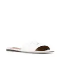 Dolce & Gabbana logo-embossed low-heel sandals - White