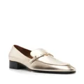 Maje metallic leather loafers - Gold