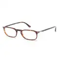 Persol tortoiseshell rectangle-frame glasses - Brown
