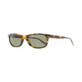 Zegna tortoiseshell-effect rectangle-frame sunglasses - Brown