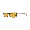 Zegna tortoiseshell-effect square-frame sunglasses - Brown