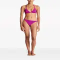Balmain B-plaque triangle bikini set - Pink