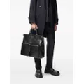 Versace front-pocket leather tote bag - Black