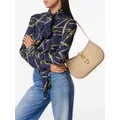 Versace Greca-detail leather shoulder bag - Neutrals