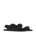 Giorgio Armani touch-strap leather sandals - Black