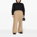 Maje striped high-waisted trousers - Neutrals