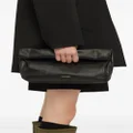 Jil Sander folded leather clutch bag - Black