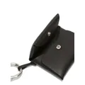 Jil Sander logo-embossed leather coin purse - Black