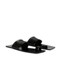 Jil Sander square open-toe leather sandals - Black