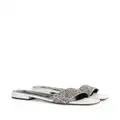 Sergio Rossi sr Paris rhinestone-embellished leather sandals - White