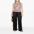 Missoni zigzag-woven knitted tank top - Pink