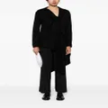 Yohji Yamamoto asymmetric wool jacket - Black