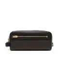 TOM FORD logo-stamp leather toiletry case - Brown