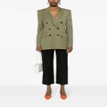 MSGM double-breasted pinstripe blazer - Green