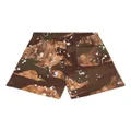 MSGM camouflage logo-print track shorts - Brown