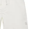 Brunello Cucinelli logo-embroidered swim shorts - White