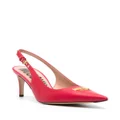 Moschino 75mm slingback leather pumps - Red