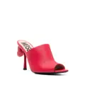 Moschino 100mm heart-detail leather mules - Red