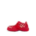 Burberry check woven loafers - Red
