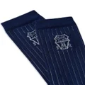 Brunello Cucinelli intarsia-knit logo socks - Blue