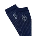 Brunello Cucinelli intarsia-knit logo socks - Blue